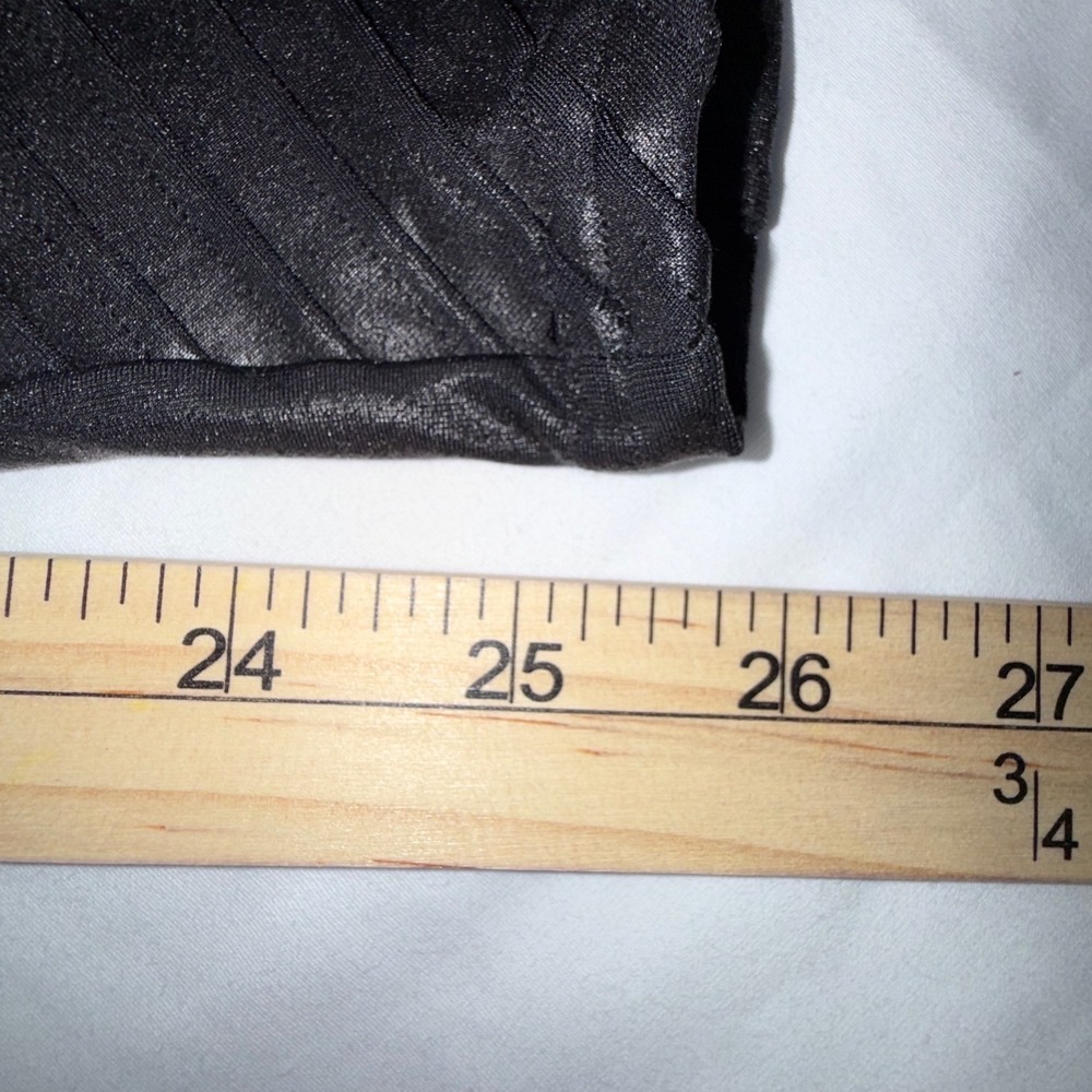 SPANX Faux Leather Moto Leggings Womens L Black High Rise 20136R‎ Ribbed - Picture 5 of 8